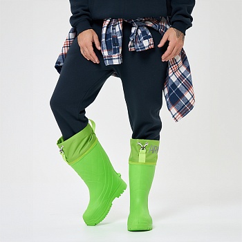 Резиновые сапоги AirBoots с меховыми вкладышами, цвет салатовый - Обувь ЭВА для мужчин, женщин и детей от производителя Колесник