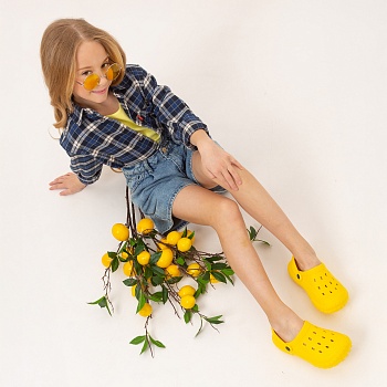 Сабо детские из ЭВА, цвет желтый - Обувь ЭВА для мужчин, женщин и детей от производителя Колесник