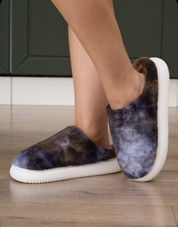 Тапочки Колесник, цвет бело-чёрный - Обувь ЭВА для мужчин, женщин и детей от производителя Колесник