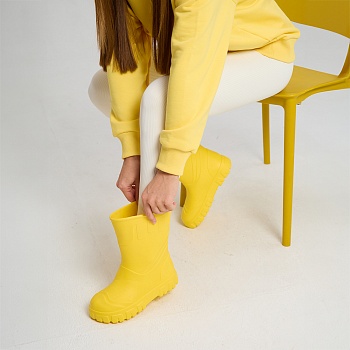 Сапоги резиновые женские Леди, цвет желтый - Обувь ЭВА для мужчин, женщин и детей от производителя Колесник
