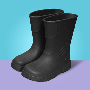 Сапоги резиновые женские Леди, цвет черный - Обувь ЭВА для мужчин, женщин и детей от производителя Колесник