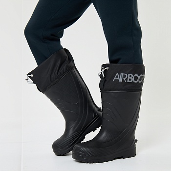 Резиновые сапоги AirBoots с меховыми вкладышами, цвет черный - Обувь ЭВА для мужчин, женщин и детей от производителя Колесник