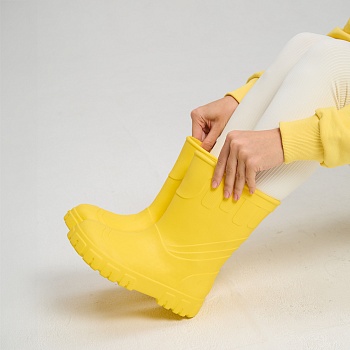 Сапоги резиновые женские Леди, цвет желтый - Обувь ЭВА для мужчин, женщин и детей от производителя Колесник