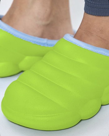 Галоши Колесник Сабо утеплённые, цвет салатовый - Обувь ЭВА для мужчин, женщин и детей от производителя Колесник