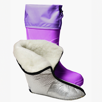 Резиновые сапоги AirBoots с меховыми вкладышами, цвет лавандовый - Обувь ЭВА для мужчин, женщин и детей от производителя Колесник