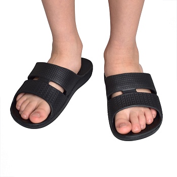 Шлепанцы детские, подростковые, цвет черный - Обувь ЭВА для мужчин, женщин и детей от производителя Колесник