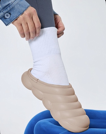 Галоши Колесник Сабо утеплённые, цвет бежевый - Обувь ЭВА для мужчин, женщин и детей от производителя Колесник