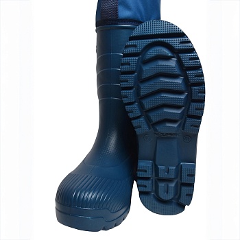 Резиновые сапоги AirBoots с меховыми вкладышами, цвет темно-синий - Обувь ЭВА для мужчин, женщин и детей от производителя Колесник