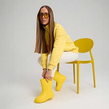 Сапоги резиновые женские Леди, цвет желтый - Обувь ЭВА для мужчин, женщин и детей от производителя Колесник