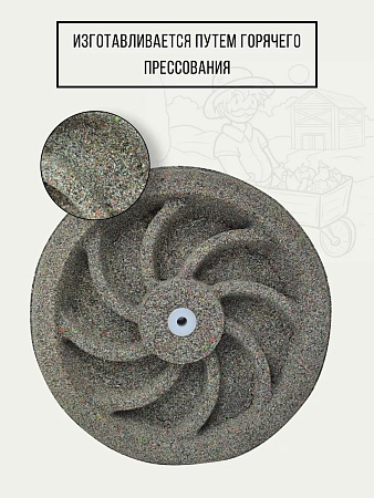 Колесо бескамерное для мусорного бака, тачки, тележки диаметром 38 см, цвет графитная крошка - Обувь ЭВА для мужчин, женщин и детей от производителя Колесник