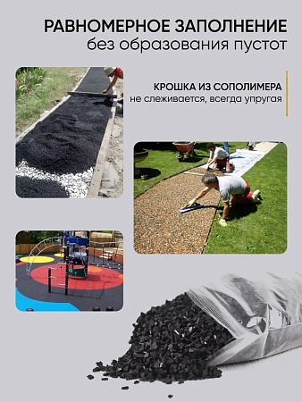 Крошка ЭВА для покрытий 7 кг, цвет графит - Обувь ЭВА для мужчин, женщин и детей от производителя Колесник