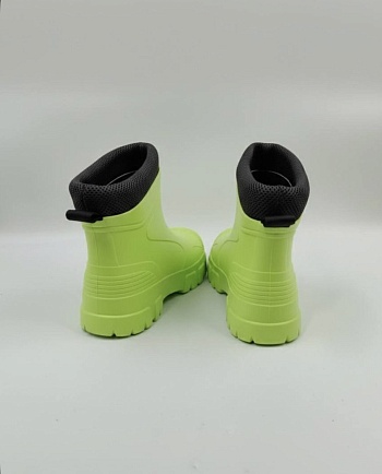 Сапоги резиновые утеплённые полусапожки, цвет салатовый - Обувь ЭВА для мужчин, женщин и детей от производителя Колесник