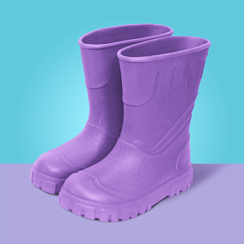 Сапоги резиновые женские Леди, цвет лавандовый - Обувь ЭВА для мужчин, женщин и детей от производителя Колесник