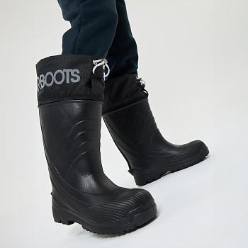Резиновые сапоги AirBoots с меховыми вкладышами, цвет черный - Обувь ЭВА для мужчин, женщин и детей от производителя Колесник
