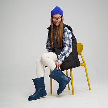 Сапоги резиновые женские Леди, цвет темно-синий - Обувь ЭВА для мужчин, женщин и детей от производителя Колесник