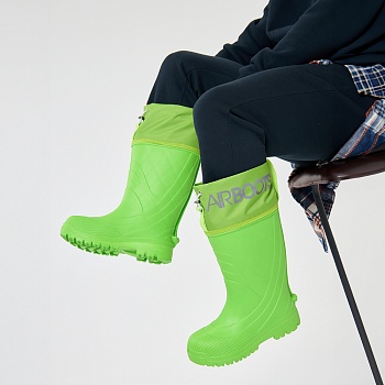 Резиновые сапоги AirBoots с меховыми вкладышами, цвет салатовый - Обувь ЭВА для мужчин, женщин и детей от производителя Колесник