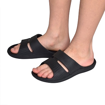 Шлепанцы детские, подростковые, цвет черный - Обувь ЭВА для мужчин, женщин и детей от производителя Колесник