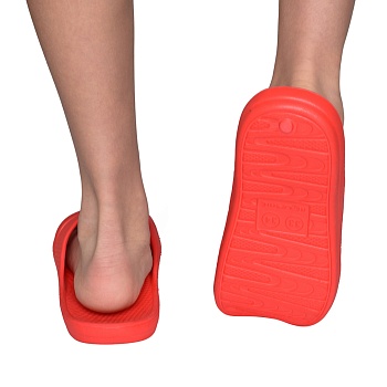 Шлепанцы детские, подростковые, цвет алый - Обувь ЭВА для мужчин, женщин и детей от производителя Колесник