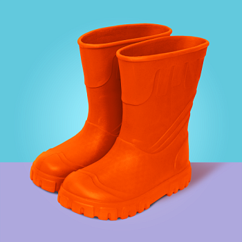 Сапоги резиновые женские Леди, цвет оранжевый - Обувь ЭВА для мужчин, женщин и детей от производителя Колесник