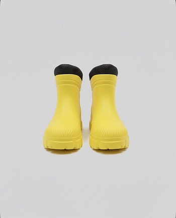 Сапоги резиновые утеплённые полусапожки, цвет жёлтый - Обувь ЭВА для мужчин, женщин и детей от производителя Колесник