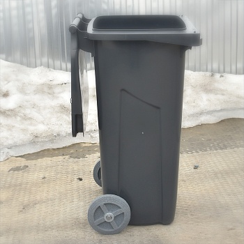 Бак мусорный на колесах с крышкой 120 л, цвет серый - Обувь ЭВА для мужчин, женщин и детей от производителя Колесник