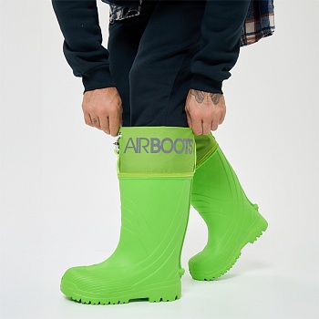 Резиновые сапоги AirBoots с меховыми вкладышами, цвет салатовый - Обувь ЭВА для мужчин, женщин и детей от производителя Колесник
