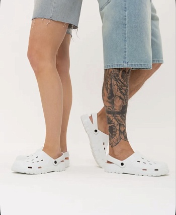 Сабо резиновые Prad из ЭВА, цвет белый - Обувь ЭВА для мужчин, женщин и детей от производителя Колесник