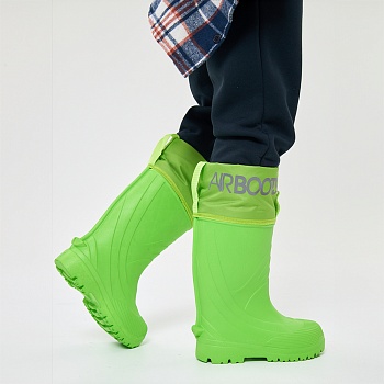 Резиновые сапоги AirBoots с меховыми вкладышами, цвет салатовый - Обувь ЭВА для мужчин, женщин и детей от производителя Колесник