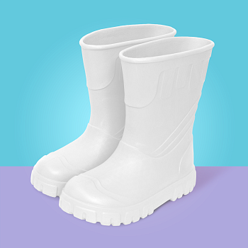 Сапоги резиновые женские Леди, цвет белый - Обувь ЭВА для мужчин, женщин и детей от производителя Колесник