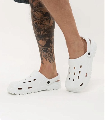 Сабо резиновые Prad из ЭВА, цвет белый - Обувь ЭВА для мужчин, женщин и детей от производителя Колесник