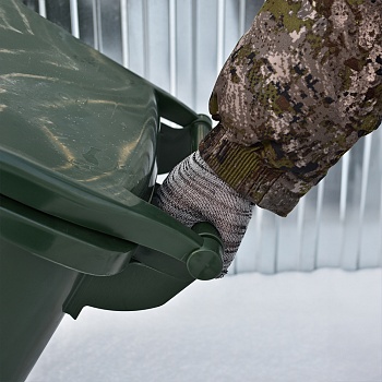 Бак мусорный на колесах с крышкой 120 л, цвет оливковый - Обувь ЭВА для мужчин, женщин и детей от производителя Колесник