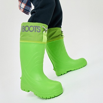Резиновые сапоги AirBoots с меховыми вкладышами, цвет салатовый - Обувь ЭВА для мужчин, женщин и детей от производителя Колесник