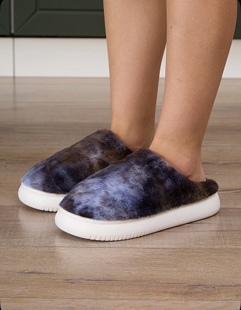 Тапочки Колесник, цвет бело-чёрный - Обувь ЭВА для мужчин, женщин и детей от производителя Колесник