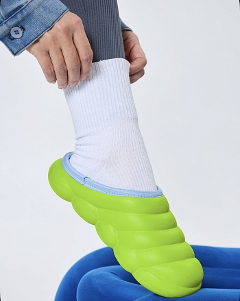 Галоши Колесник Сабо утеплённые, цвет салатовый - Обувь ЭВА для мужчин, женщин и детей от производителя Колесник