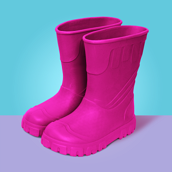 Сапоги резиновые женские Леди, цвет фуксия - Обувь ЭВА для мужчин, женщин и детей от производителя Колесник